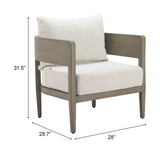 Foret Beige Outdoor Armchair by Zuomod at Eve Furniture