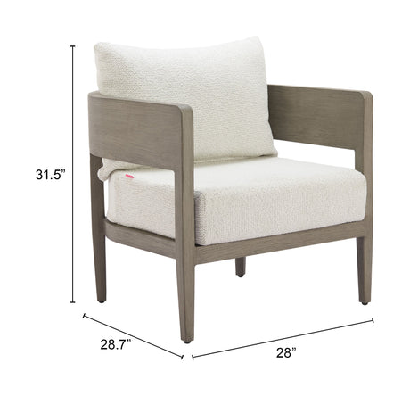 Foret Beige Outdoor Armchair by Zuomod at Eve Furniture