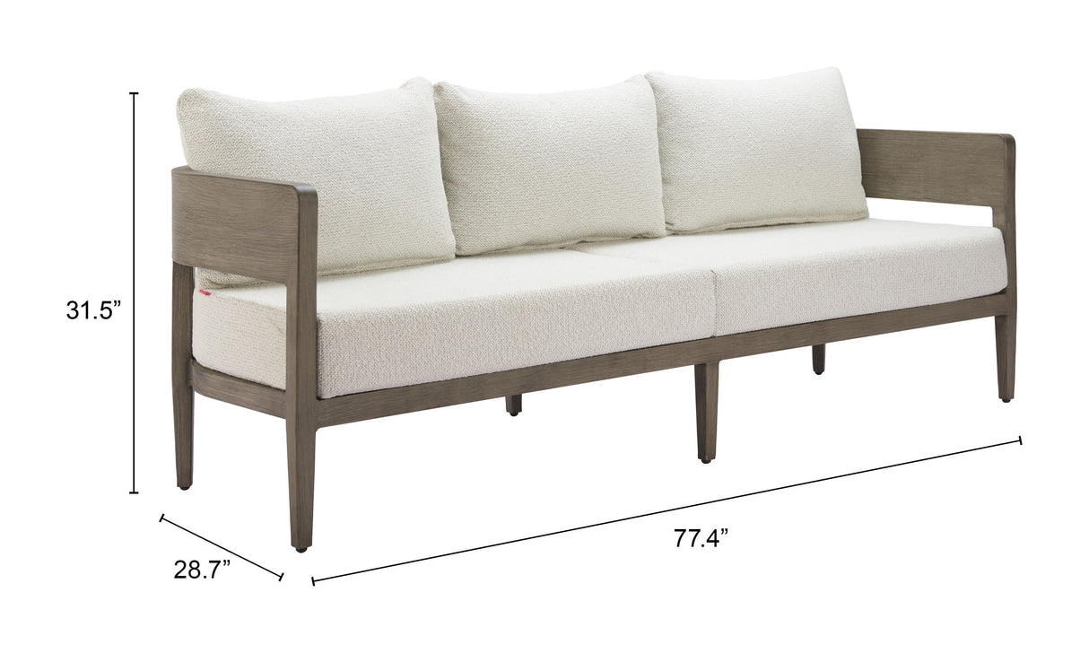 Foret Beige Outdoor Sofa by Zuomod at Eve Furniture