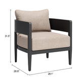 Foret Black Outdoor Armchair by Zuomod at Eve Furniture