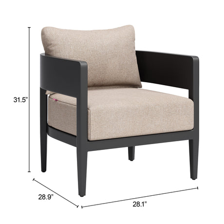 Foret Black Outdoor Armchair by Zuomod at Eve Furniture