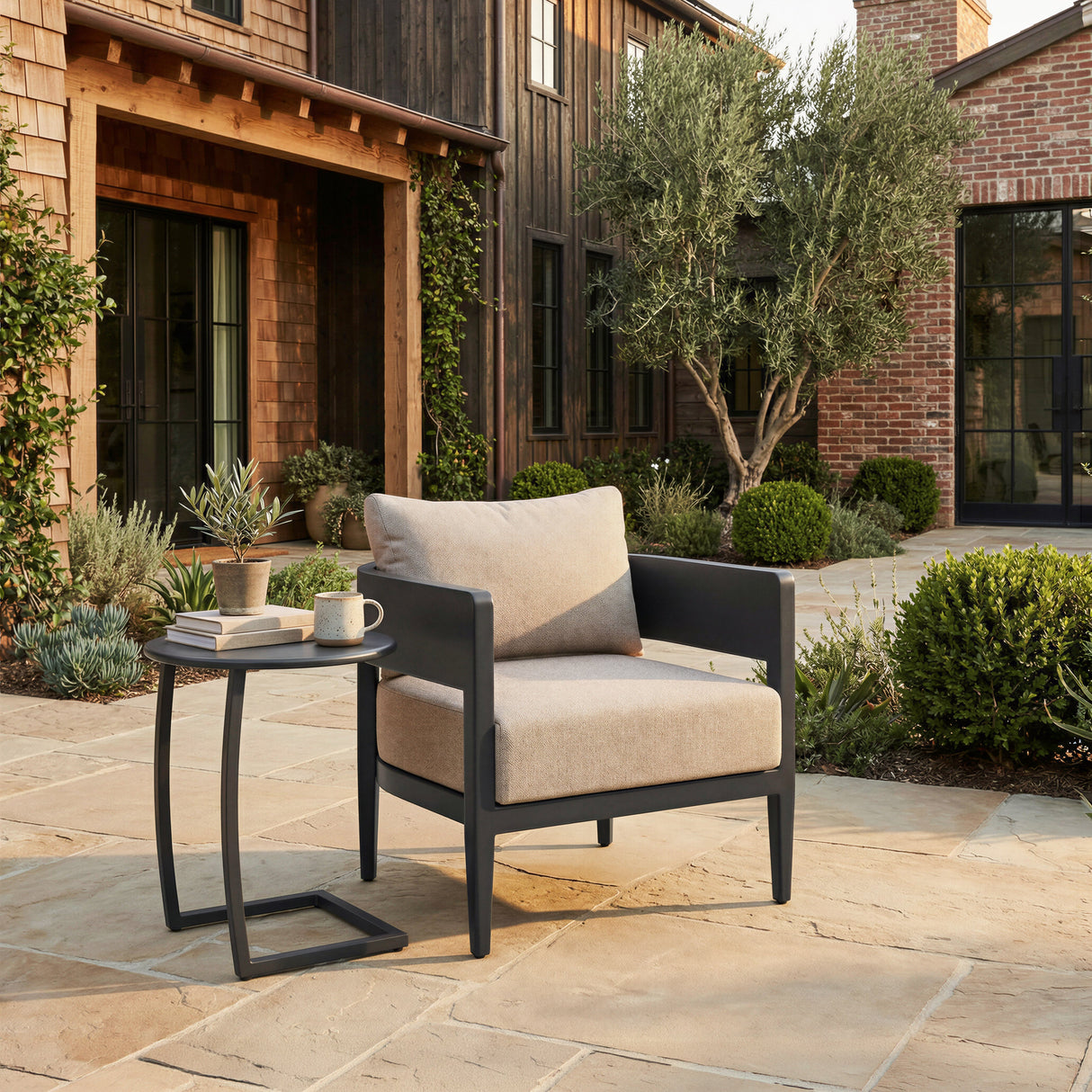 Foret Black Outdoor Armchair by Zuomod at Eve Furniture