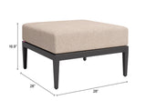 Foret Black Outdoor Ottoman by Zuomod at Eve Furniture