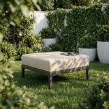 Foret Black Outdoor Ottoman by Zuomod at Eve Furniture
