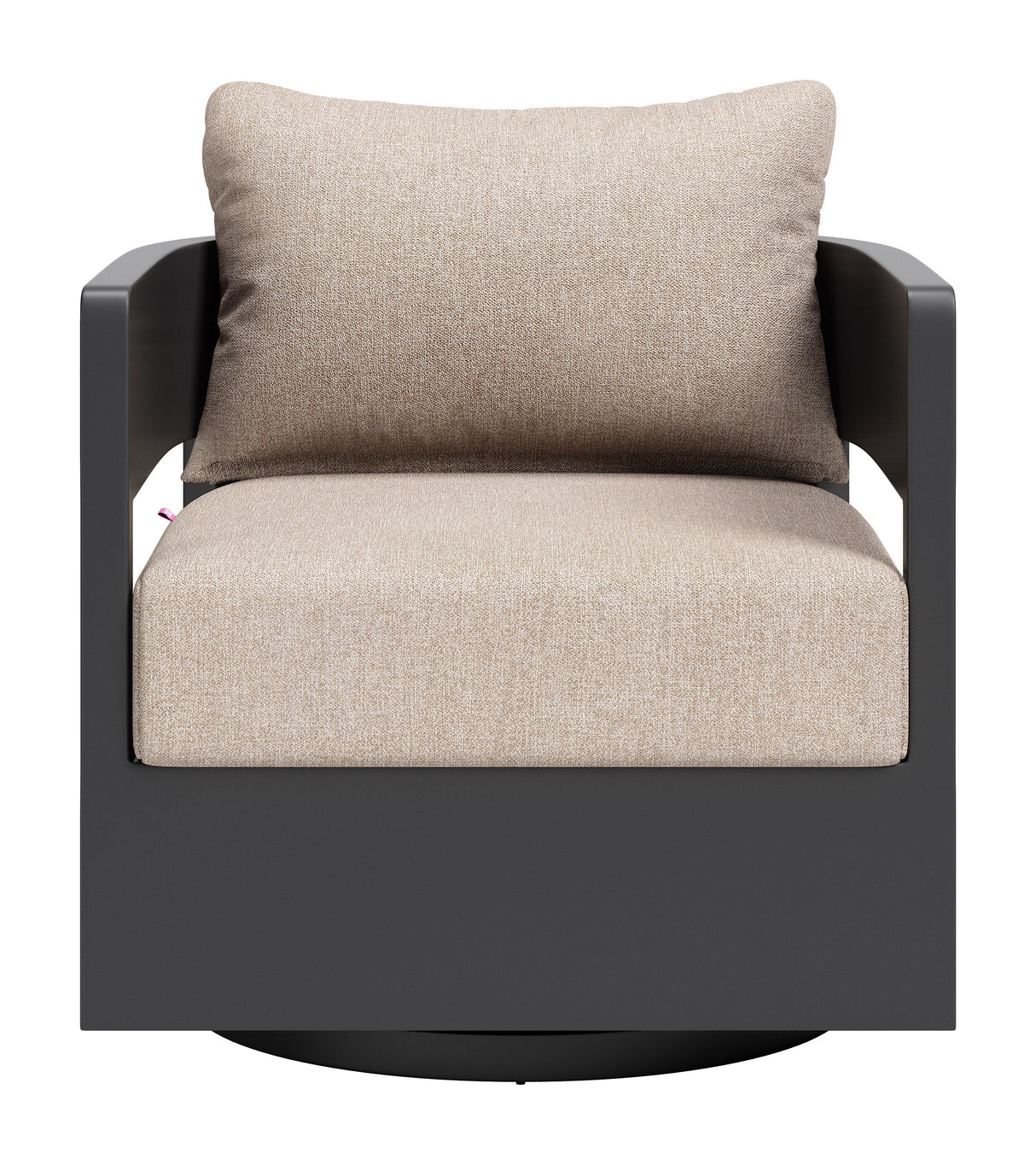 Foret Black Outdoor Swivel Chair by Zuomod at Eve Furniture