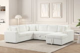 Forever Beige Sectional With Pull-Out Bed by Happy Homes at Eve Furniture