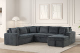 Forever Charcoal Sectional With Pull-Out Bed by Happy Homes at Eve Furniture