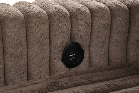 Forever Mocha Sectional With Pull-Out Bed by Happy Homes at Eve Furniture
