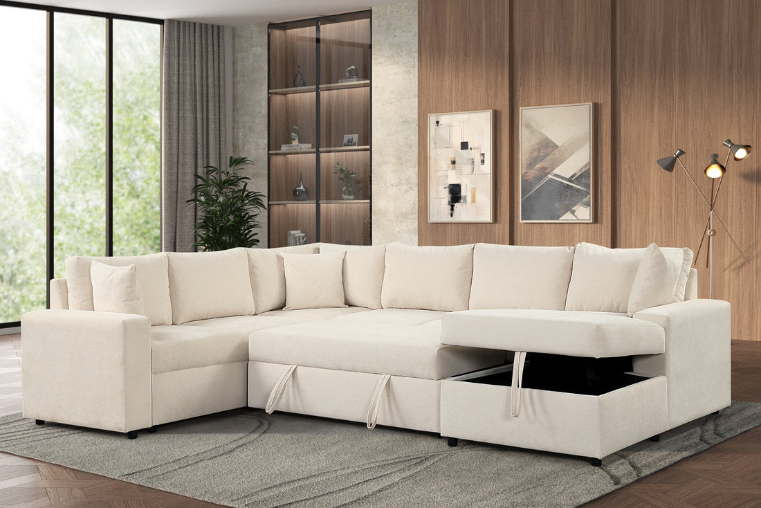 Forever2 Sand Sectional With Pull-Out Bed by Happy Homes at Eve Furniture