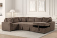 Forever Mocha Sectional With Pull-Out Bed by Happy Homes at Eve Furniture