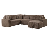Forever Mocha Sectional With Pull-Out Bed by Happy Homes at Eve Furniture