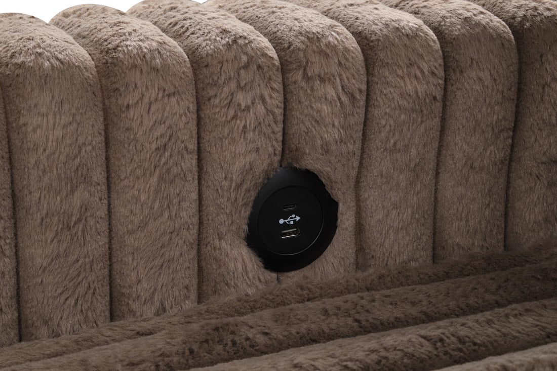 Forever Mocha Sectional With Pull-Out Bed by Happy Homes at Eve Furniture