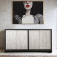 Forger Weathered Black/Silver 4-Door Cabinet by Furniture of America at Eve Furniture