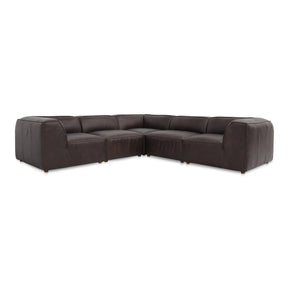 Form Classic L-Shaped Modular Sectional Espresso Brown by Moe's Home at Eve Furniture