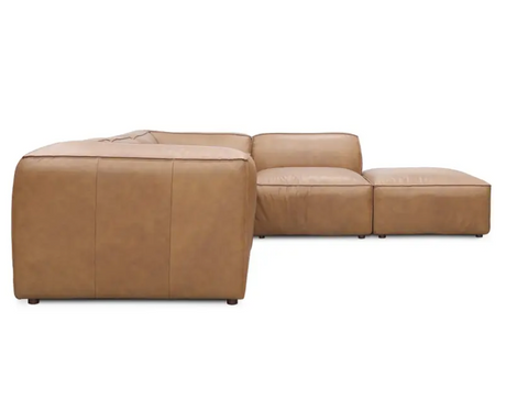 Form Classic L-Shaped Modular Sectional Sonoran Tan Leather by Moe's Home at Eve Furniture