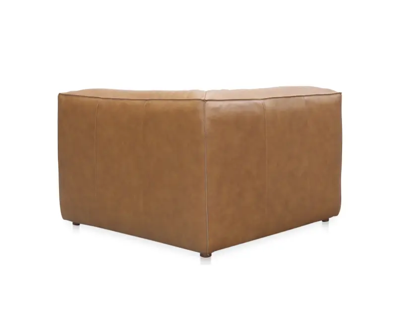 Form Corner Chair Sonoran Tan Leather by Moe's Home at Eve Furniture