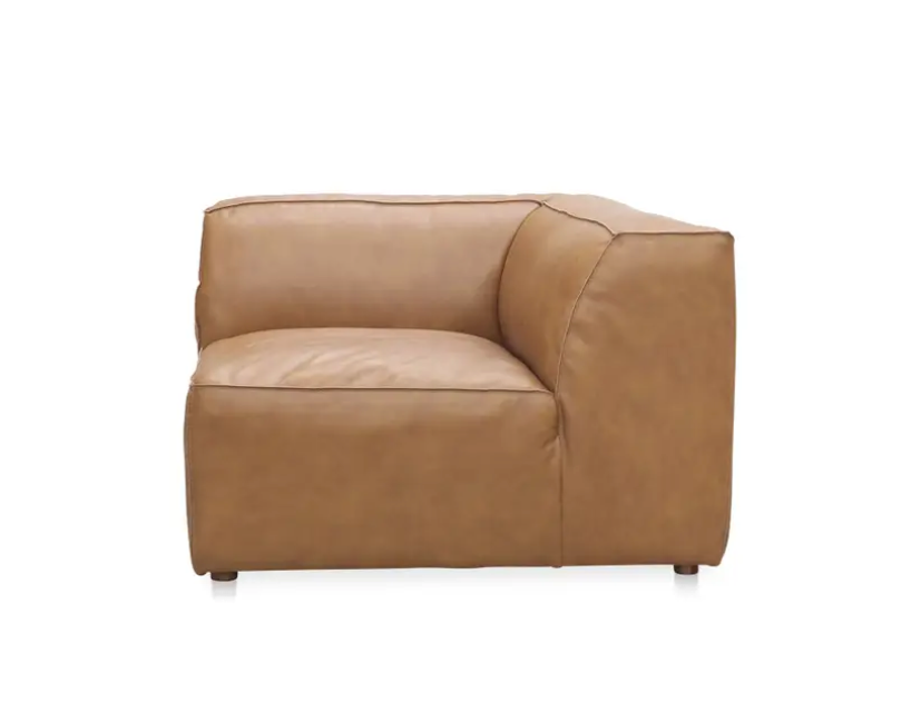 Form Corner Chair Sonoran Tan Leather by Moe's Home at Eve Furniture