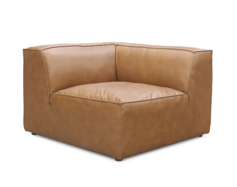 Form Corner Chair Sonoran Tan Leather by Moe's Home at Eve Furniture