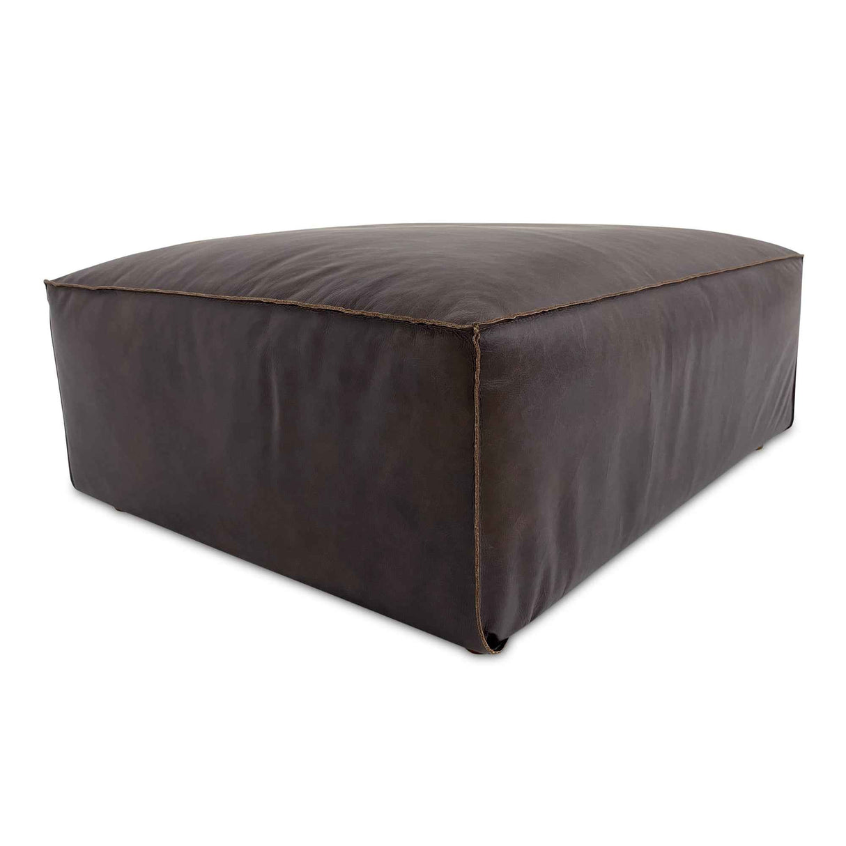Form Espresso Brown Leather Ottoman by Moe's Home at Eve Furniture