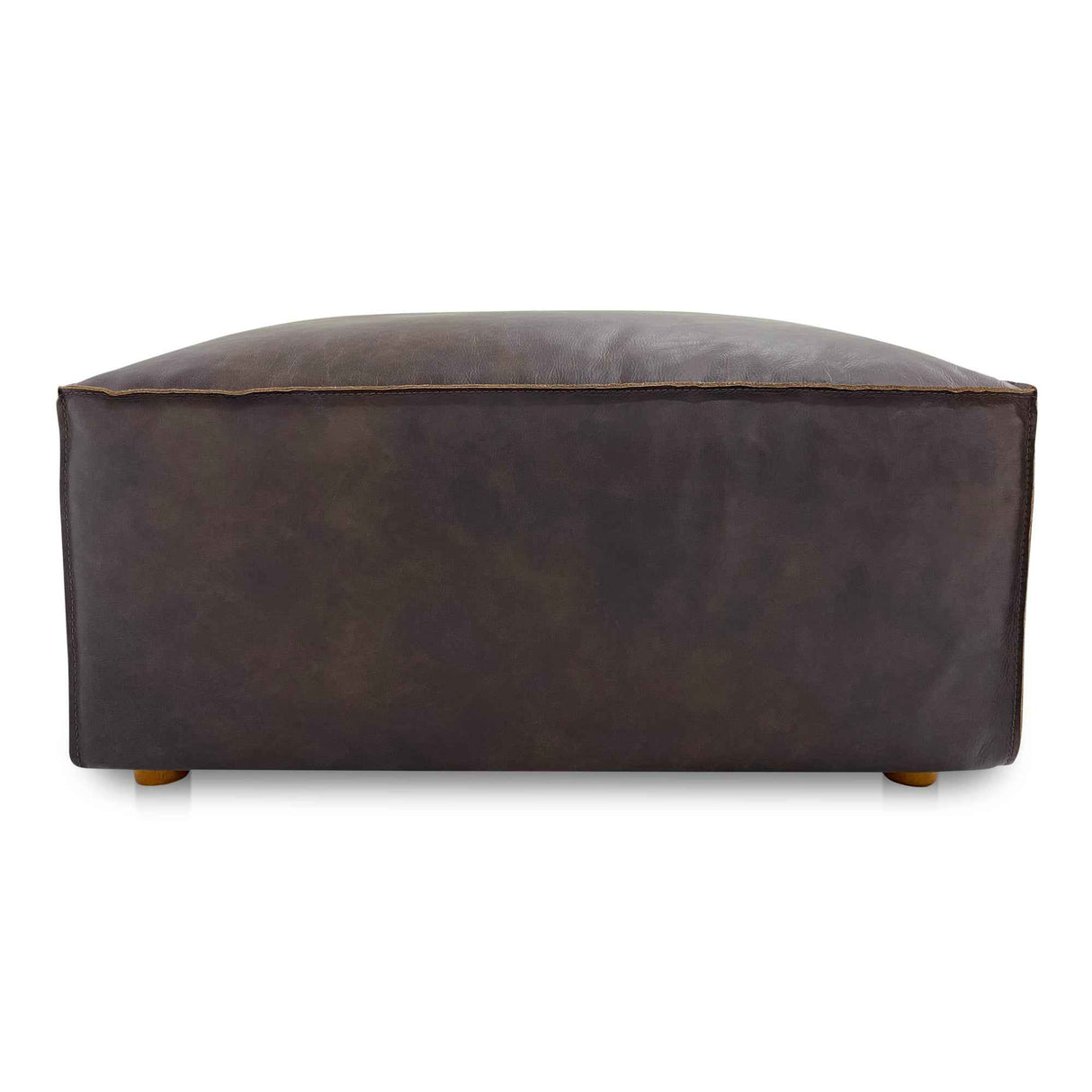 Form Espresso Brown Leather Ottoman by Moe's Home at Eve Furniture