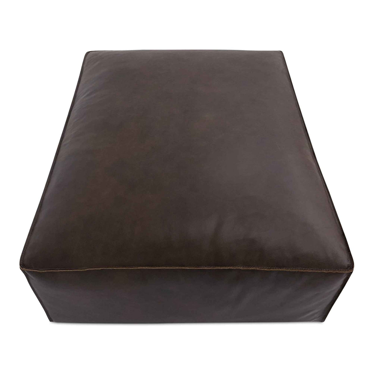 Form Espresso Brown Leather Ottoman by Moe's Home at Eve Furniture