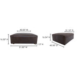 Form Espresso Brown Leather Ottoman by Moe's Home at Eve Furniture