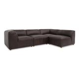 Form Espresso Brown Leather Signature Modular Sectional by Moe's Home at Eve Furniture