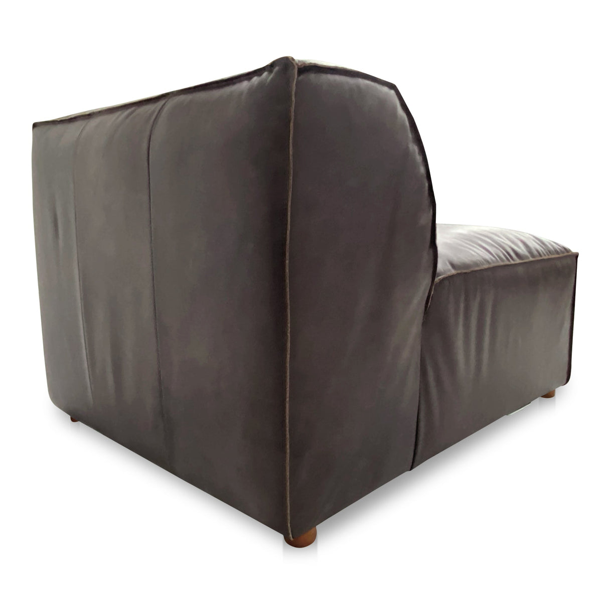 Form Espresso Brown Leather Slipper Chair by MOES at Eve Furniture