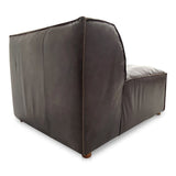 Form Espresso Brown Leather Slipper Chair by MOES at Eve Furniture