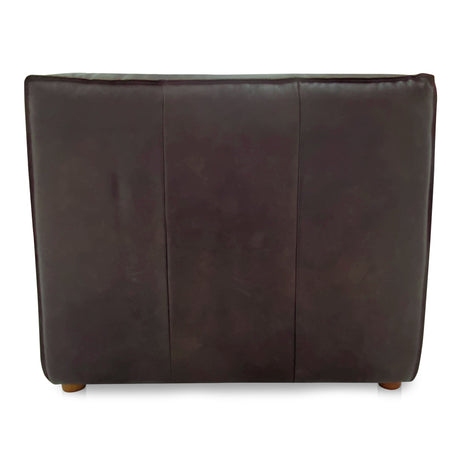 Form Espresso Brown Leather Slipper Chair by MOES at Eve Furniture