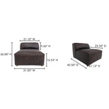 Form Espresso Brown Leather Slipper Chair by MOES at Eve Furniture