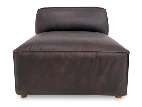 Form Espresso Brown Leather Slipper Chair by MOES at Eve Furniture