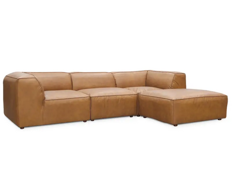 Form Lounge Modular Sectional Sonoran Tan Leather by Moe's Home at Eve Furniture