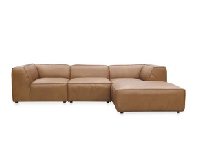 Form Lounge Modular Sectional Sonoran Tan Leather by Moe's Home at Eve Furniture