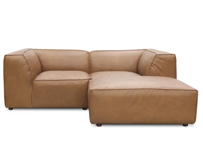 Form Nook Modular Sectional Sonoran Tan Leather by Moe's Home at Eve Furniture