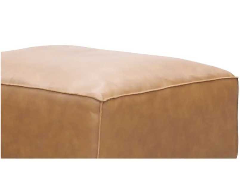 Form Ottoman Sonoran Tan Leather by Moe's Home at Eve Furniture