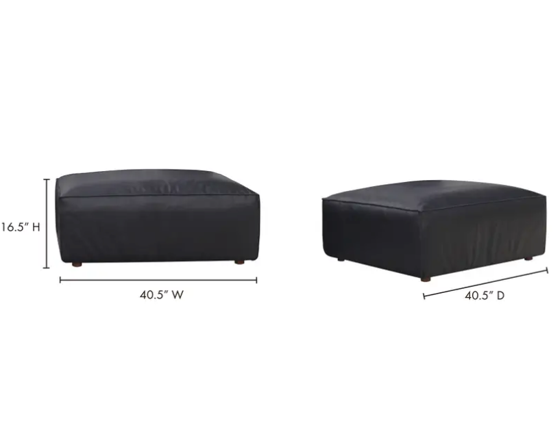 Form Ottoman - Vantage Black by Moe's Home at Eve Furniture