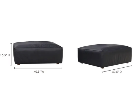 Form Ottoman - Vantage Black by Moe's Home at Eve Furniture