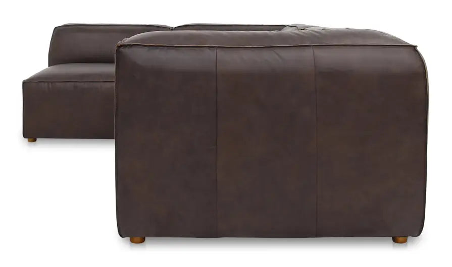 Form Signature Modular Sectional Espresso Brown Leather by Moe's Home at Eve Furniture