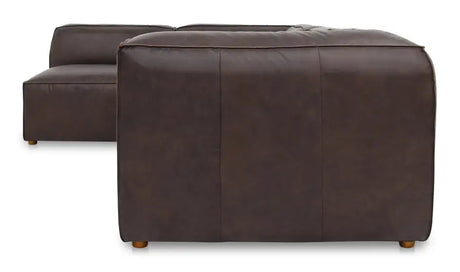 Form Signature Modular Sectional Espresso Brown Leather by Moe's Home at Eve Furniture