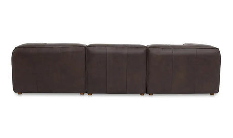Form Signature Modular Sectional Espresso Brown Leather by Moe's Home at Eve Furniture