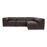 Form Signature Modular Sectional Espresso Brown Leather by Moe's Home at Eve Furniture