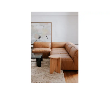 Form Slipper Chair Sonoran Tan Leather by Moe's Home at Eve Furniture