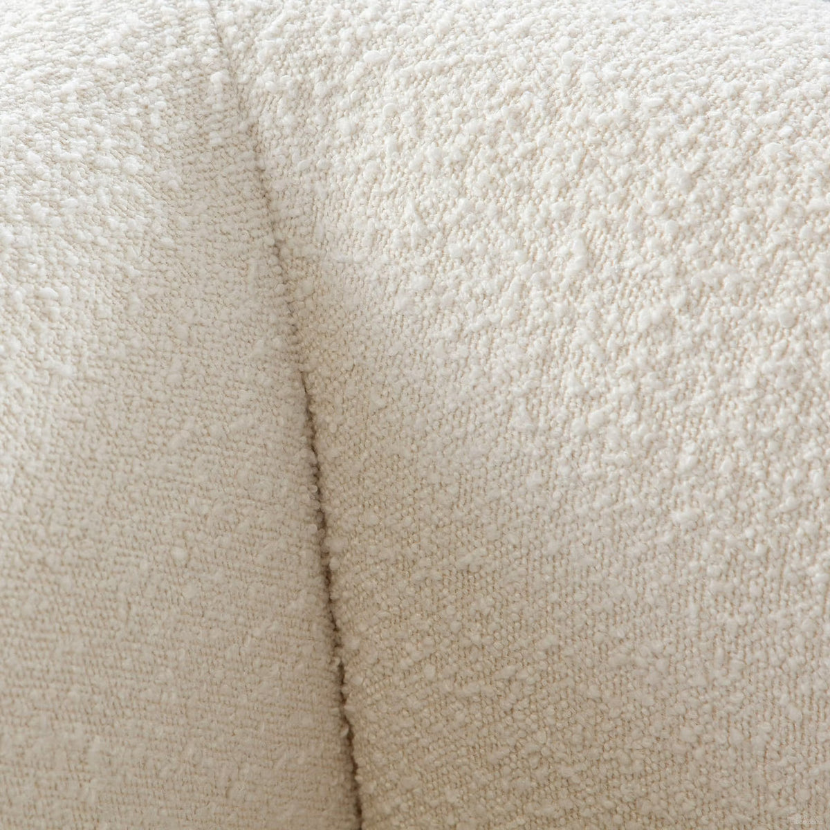 Form Sofa In Ivory Boucle Fabric with 2 Accent Pillow Balls by Diamond Sofa at Eve Furniture