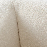 Form Sofa In Ivory Boucle Fabric with 2 Accent Pillow Balls by Diamond Sofa at Eve Furniture