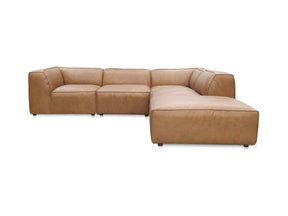Form Tan Leather Dream Modular Sectional