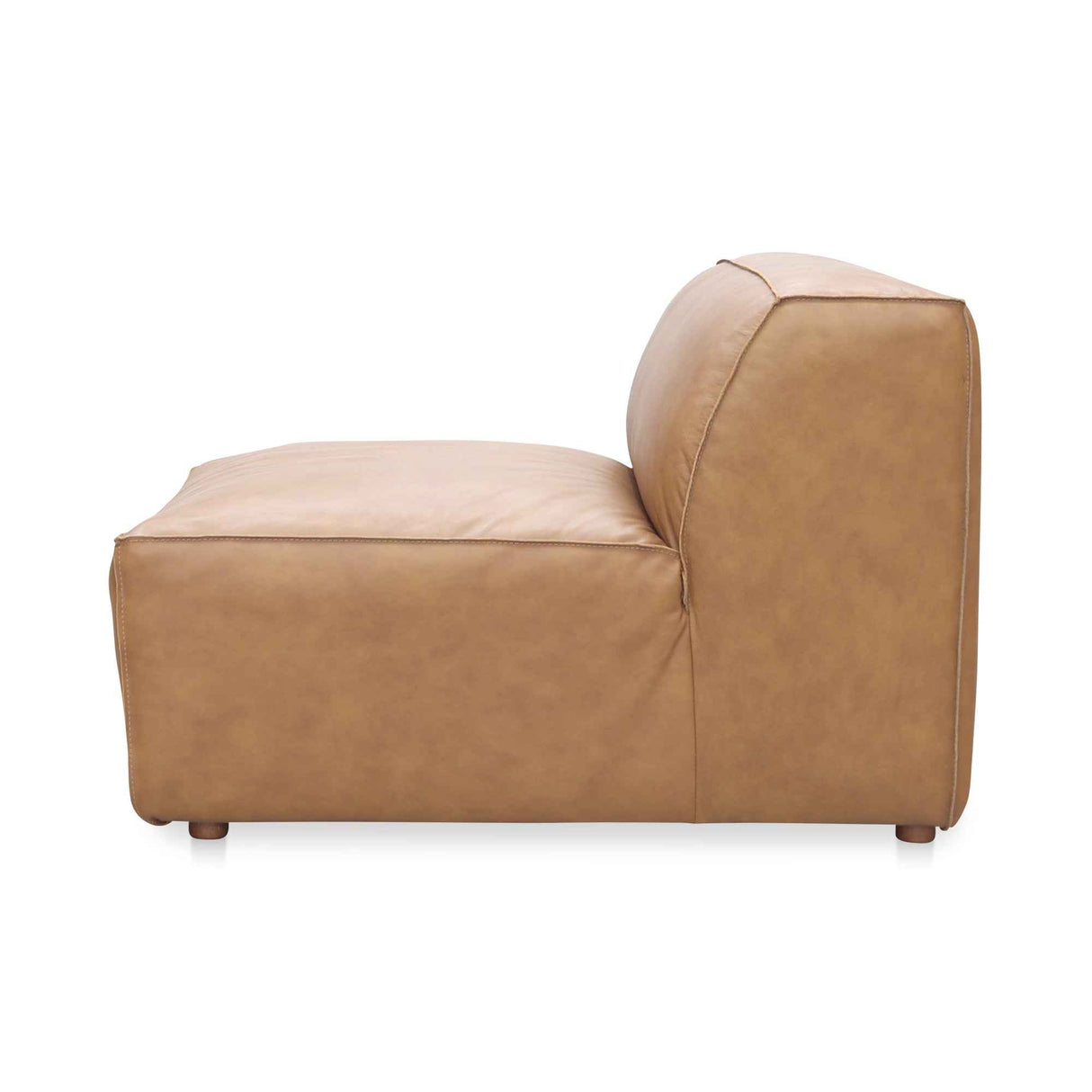 Form Tan Leather Slipper Chair