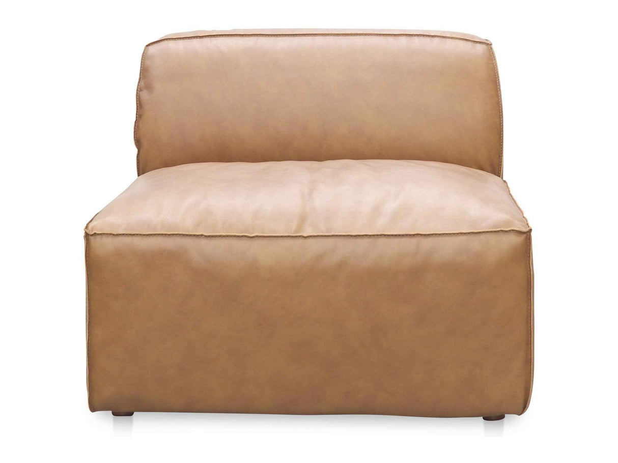 Form Tan Leather Slipper Chair