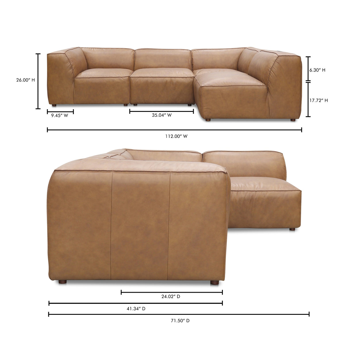 Form Tan Signature Modular Sectional by Moe's Home at Eve Furniture