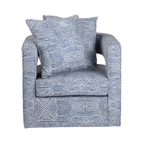 Forma Blue/White Accent Chair by Crestview at Eve Furniture